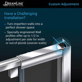 Flex 56 to 60 in. x 72 in. Framed Pivot Shower Door in Chrome - Super Arbor