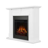 Granby 50 in. Freestanding Electric Fireplace in White - Super Arbor