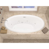 Topaz Diamond Series 70 in. Oval Drop-in Whirlpool and Air Bath Tub in White - Super Arbor