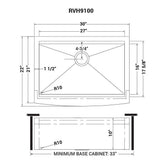 Apron-Front Stainless Steel 30 in. 16-Gauge Workstation Single Bowl Farmhouse Kitchen Sink - Super Arbor