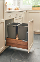 Rev-A-Shelf 35-Quart Plastic Soft Close Pull Out Trash Can