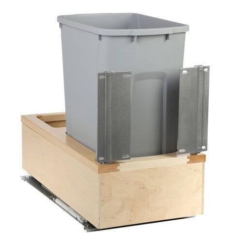 Knape & Vogt 35-Quart Plastic Pull Out Trash Can