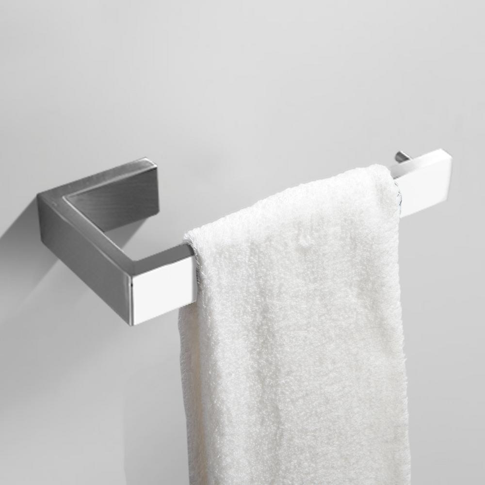 Stainless Steel 4-Piece Bathroom Accessories Set Wall Mounted in Silver - Super Arbor