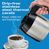 8-Cup Black Programmable Coffee Maker with Thermal Carafe