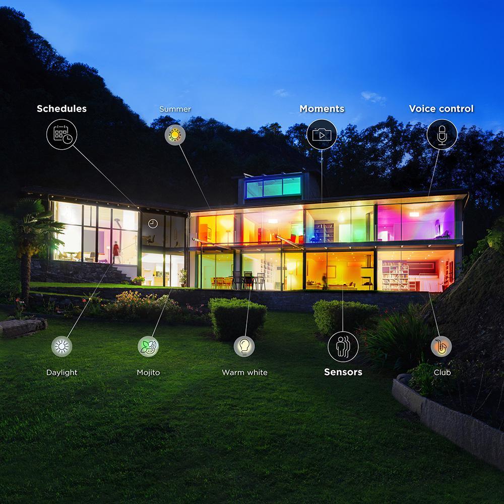 60W Equivalent A19 Colors and Tunable White Wi-Fi Connected Smart LED Light Bulb - Super Arbor