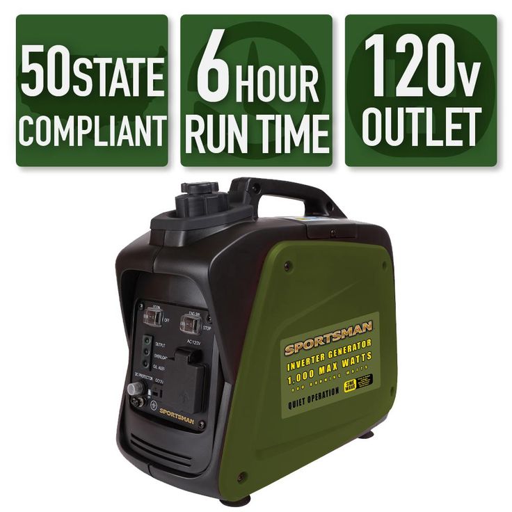 Sportsman 1,000-watt Gasoline Powered Digital Inverter Generator - CARB Approved