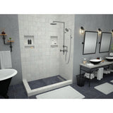 Redi Trench 34 in. x 48 in. Double Threshold Shower Base with Right Drain and Brushed Nickel Trench Grate - Super Arbor