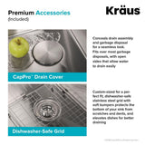 Standart PRO Undermount Stainless Steel 16-Gauge 32 in. 60/40 Double Bowl Kitchen Sink - Super Arbor