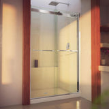 Essence-H 44 to 48 in. x 76 in. Semi-Frameless Bypass Sliding Shower Door in Brushed Nickel - Super Arbor