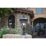 Hailee 3-Light Matte Black Outdoor Post Light