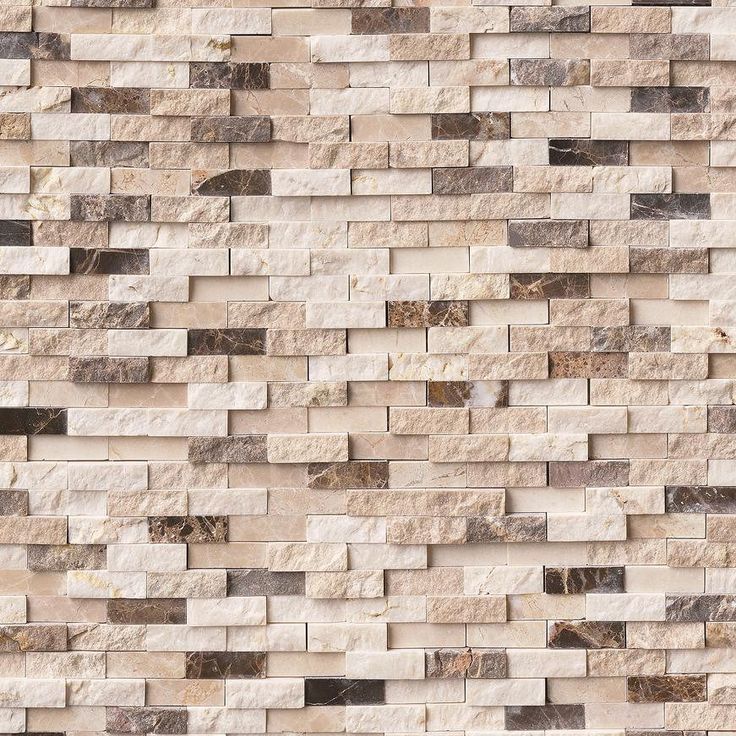 MSI Emperador Blend Split Face 12 in. x 12 in. x 10 mm Textured Marble Mesh-Mounted Mosaic Wall Tile (10 sq. ft. / case)
