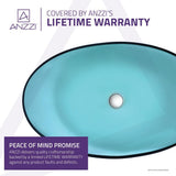 Major Series Deco-Glass Vessel Sink in Lustrous Green - Super Arbor
