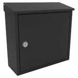 Allux 400 Black Wall Mount Locking Mailbox - Super Arbor
