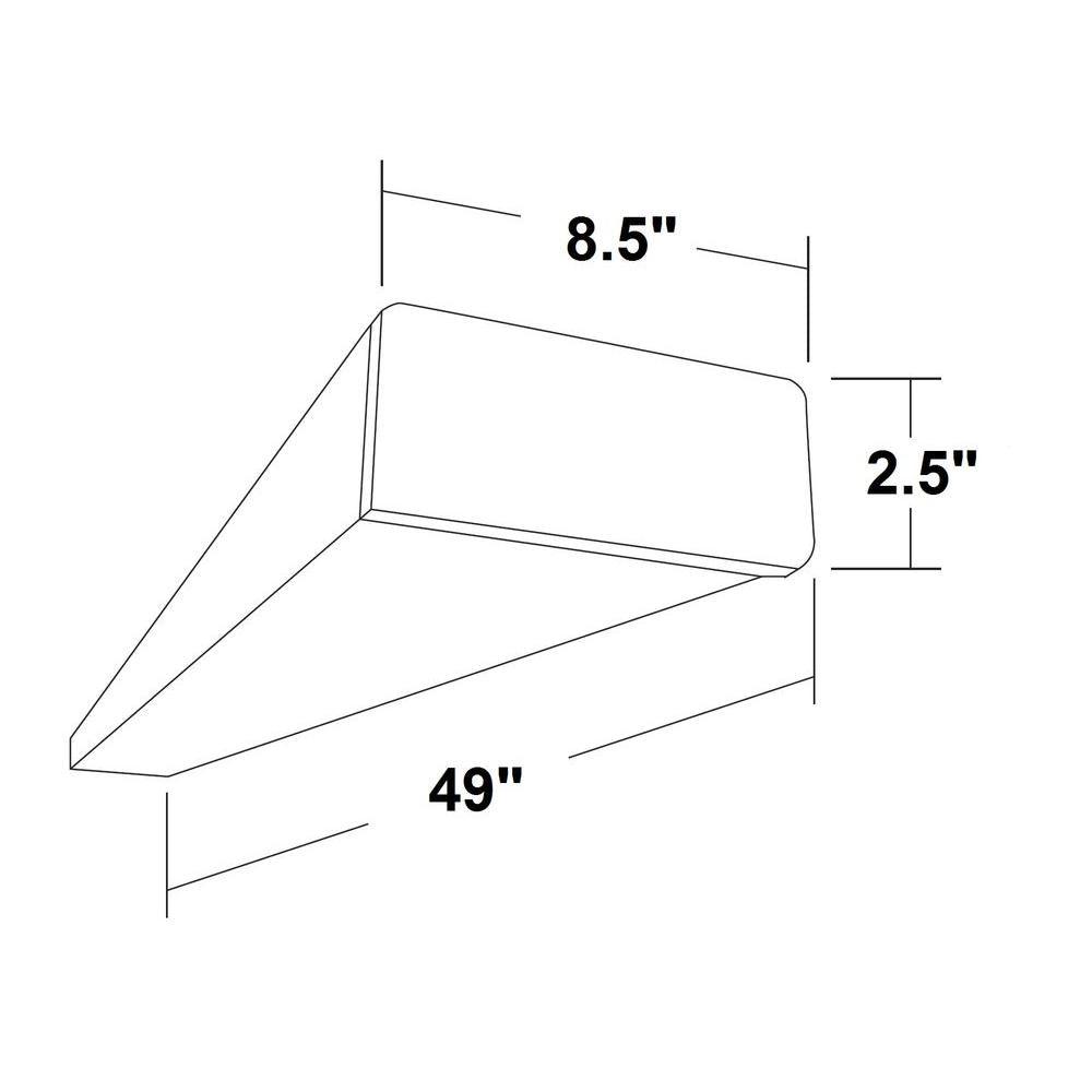 NICOR 4 ft. White Fluorescent Wraparound Ceiling Fixture with Clear Prismatic Lens - Super Arbor