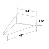 NICOR 4 ft. White Fluorescent Wraparound Ceiling Fixture with Clear Prismatic Lens - Super Arbor