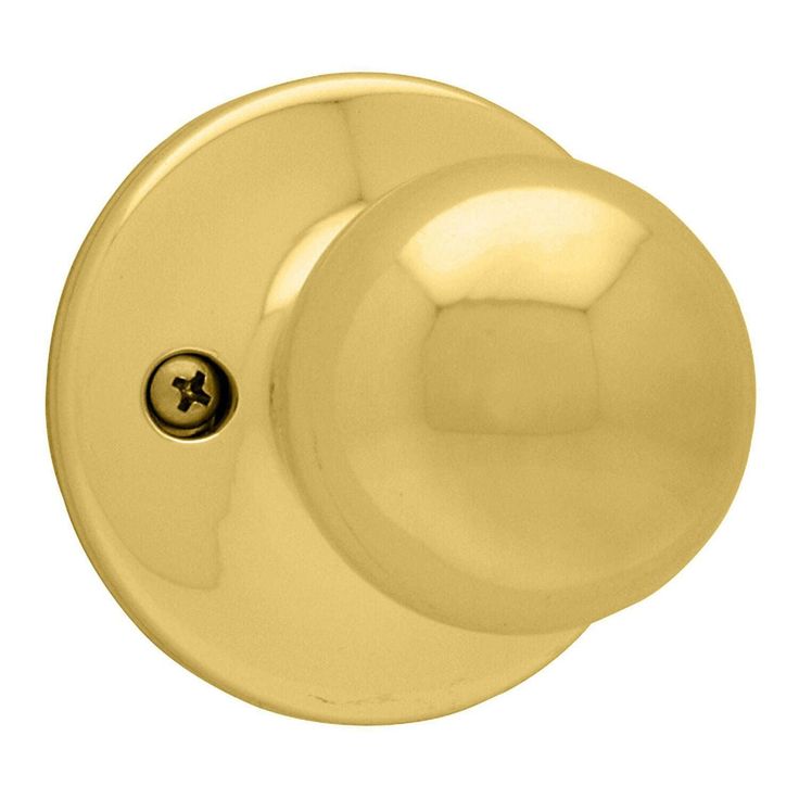 Kwikset Polo Polished Brass Dummy Knob, Right or Left Handed