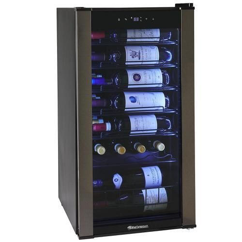 Wine Enthusiast 28-Bottle Capacity Black Freestanding Wine Chiller