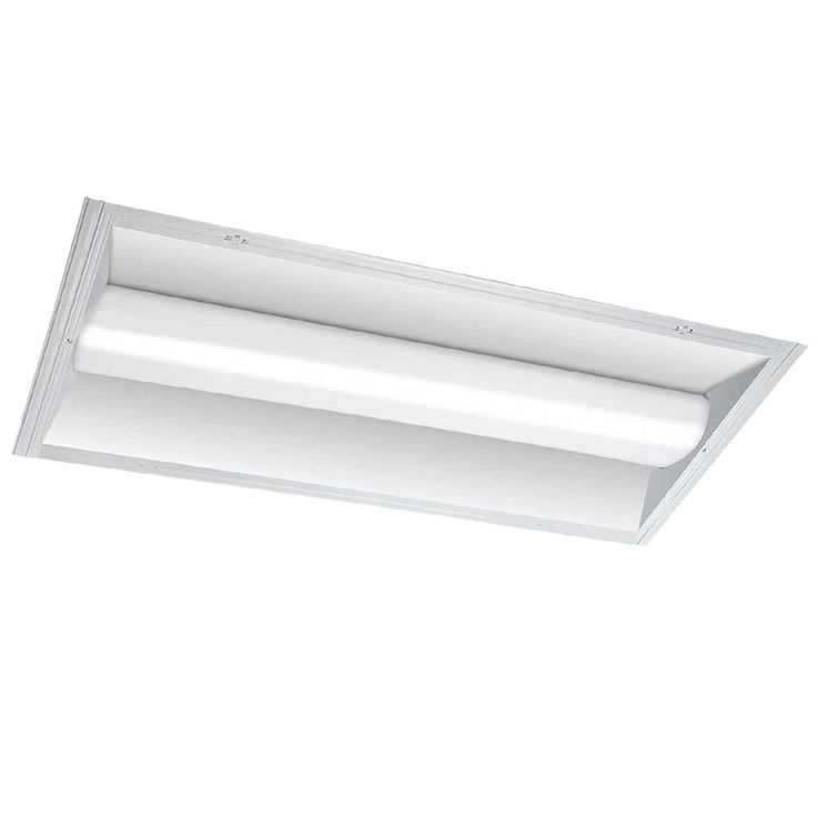 Commercial Electric 2 ft. x 4 ft. 100-Watt Equivalent Integrated LED White Troffer Light Kit Retrofit 5500 Lumen 4000K Bright White (4-Pack)