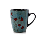 Floral Accents 16-Piece Bohemian Blue Stoneware Dinnerware Set (Service for 4)