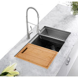 All-in-One Undermount Stainless Steel 27 in. Single Bowl Kitchen Workstation Sink with Accessories Kit