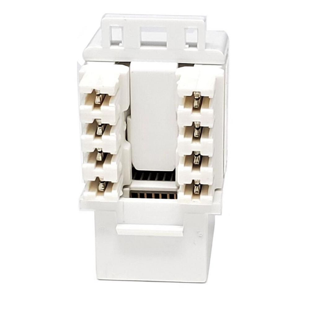 CAT 6 Punch Down Keystone in Jack/White (10-Pack) - Super Arbor