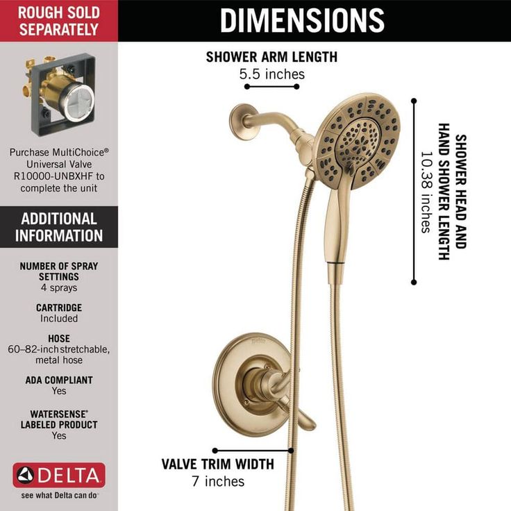 Delta Linden Champagne Bronze 1-Handle Shower Faucet
