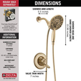 Delta Linden Champagne Bronze 1-Handle Shower Faucet