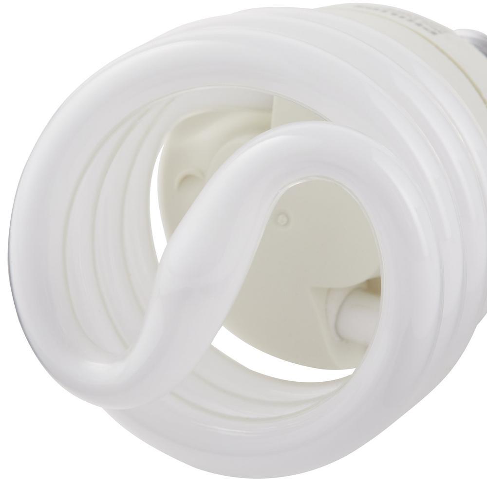 100-Watt Equivalent T3 A-Line Spiral CFL Light Bulb Warm White (3500K) - Super Arbor
