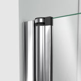 Aqua Swing 34 in. x 58 in. Semi-Frameless Hinged Tub Door in Chrome - Super Arbor