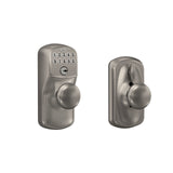 Schlage Plymouth Satin Chrome Electronic Keypad Door Lock with Orbit Knob