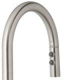 Upson Single-Handle Touchless Pull-Down Kitchen Faucet with TurboSpray and FastMount and Soap Dispenser in Stainless - Super Arbor