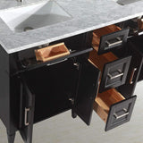 Savona 72 in. W x 22 in. D x 36 in. H Bath Vanity in Espresso with Vanity Top in White with White Basin and Mirror - Super Arbor