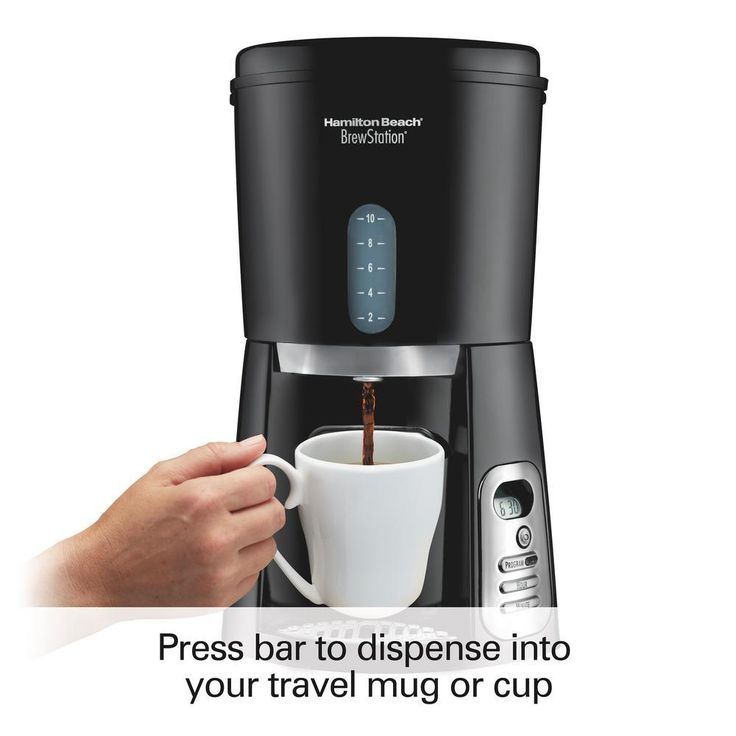 BrewStation 10-Cup Black Coffeemaker