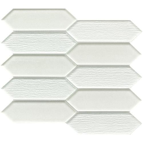 Emser Picket 11-Pack White Glass Border Tile (10-in x 10-in)