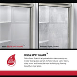Simplicity 48 in. x 70 in. Semi-Frameless Traditional Sliding Shower Door in Bronze with Clear Glass - Super Arbor