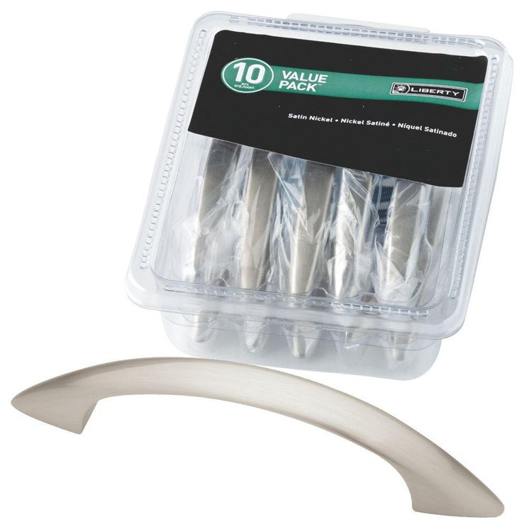 Ethan 3 in. (76 mm) Satin Nickel Drawer Pull (10-Pack)