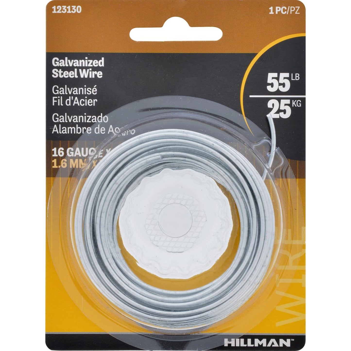 Hillman 25 ft. Galvanized Steel Wire, 16 Gauge
