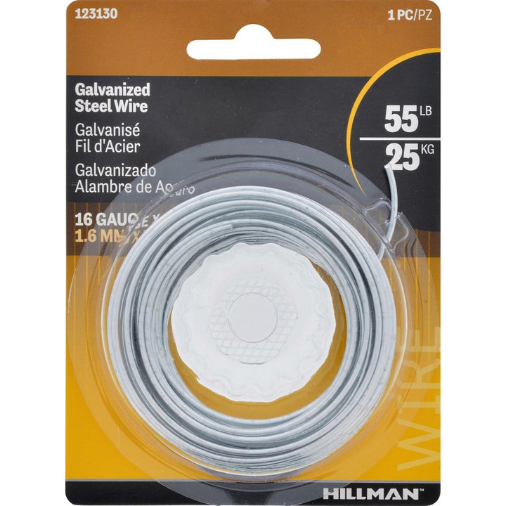 Hillman 25 ft. Galvanized Steel Wire, 16 Gauge