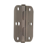 3-1/2 in. Antique Brass 5/8 in. Radius Security Door Hinges Value Pack (3-Pack)