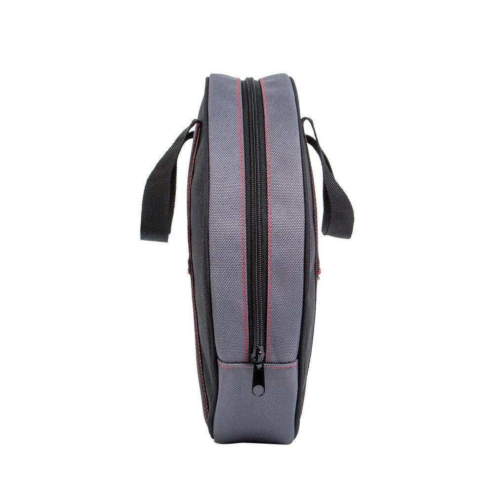 14 in. 6-Pocket Cord/Cable Tool Bag in Black - Super Arbor