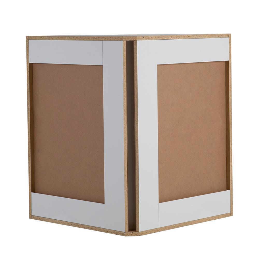 Benton Assembled 23.6x30x23.6 in. Corner Wall Cabinet in White - Super Arbor