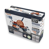 Copper Collection 16-Piece Copper Nonstick Cookware Set in Blue