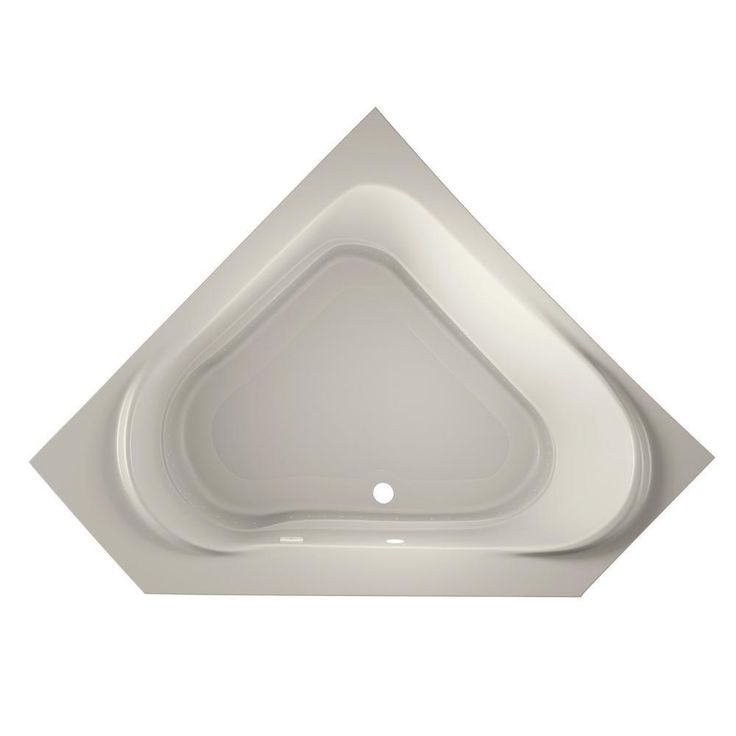 Jacuzzi Capella Pure Air 60 in. x 60 in. Acrylic Corner Drop-In Center Drain Air Bath Bathtub in Oyster