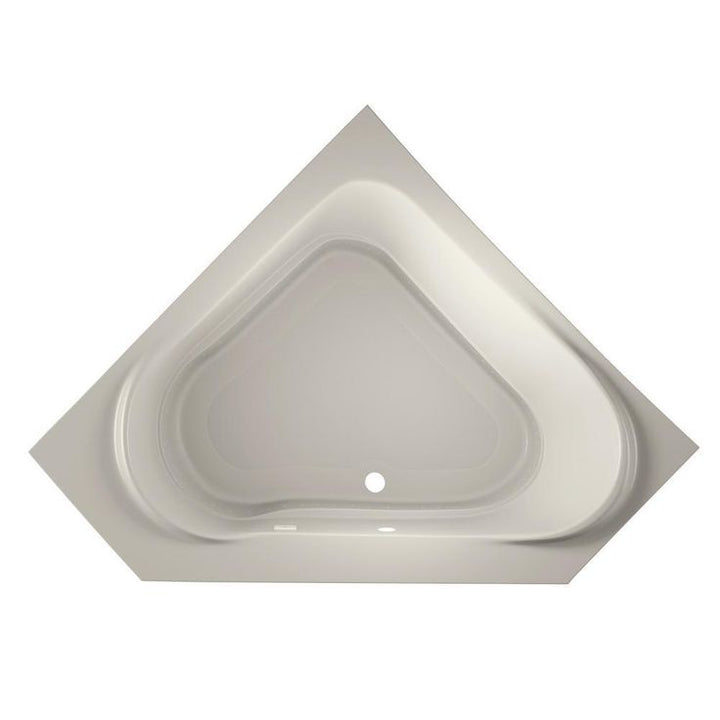 Jacuzzi Capella Pure Air 60 in. x 60 in. Acrylic Corner Drop-In Center Drain Air Bath Bathtub in Oyster