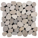 Cruz Bay Sliced Pebble Tile River Grey 11-1/2 in. x 11-1/2 in. x 9.5 mm Mesh-Mounted Mosaic Tile (10.12 sq. ft. / case)