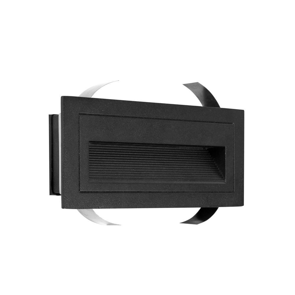 3-Watt Black Outdoor Integrated LED Step Landscape Path Light - Super Arbor