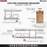 Rev-A-Shelf 11.75-in W x 18-in H 2-Tier Pull Out Metal Soft Close Basket