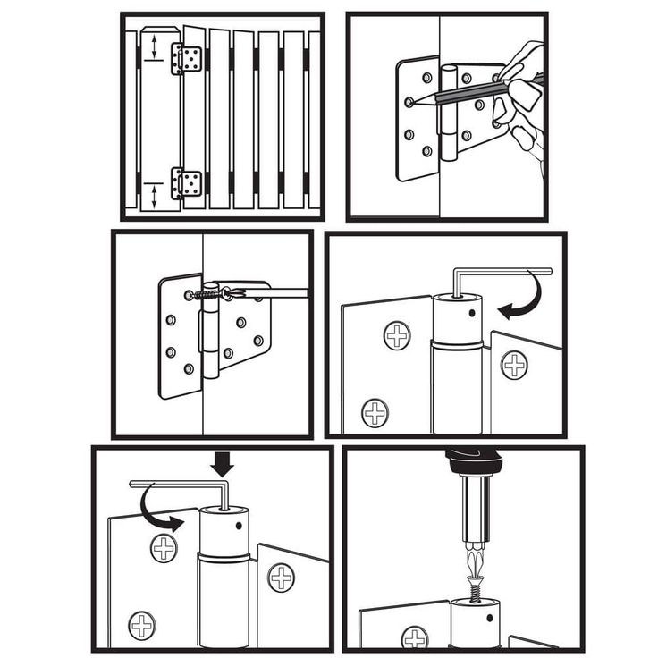 Everbilt 3-1/2 in. Black Spring Gate Tee Hinge
