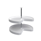 Rev-A-Shelf 28 in Almond Polymer Kidney Lazy Susan, 2-Shelf