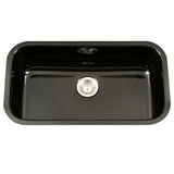 Porcela Series Undermount Porcelain Enamel Steel 31 in. Large Single Bowl Kitchen Sink in White - Super Arbor